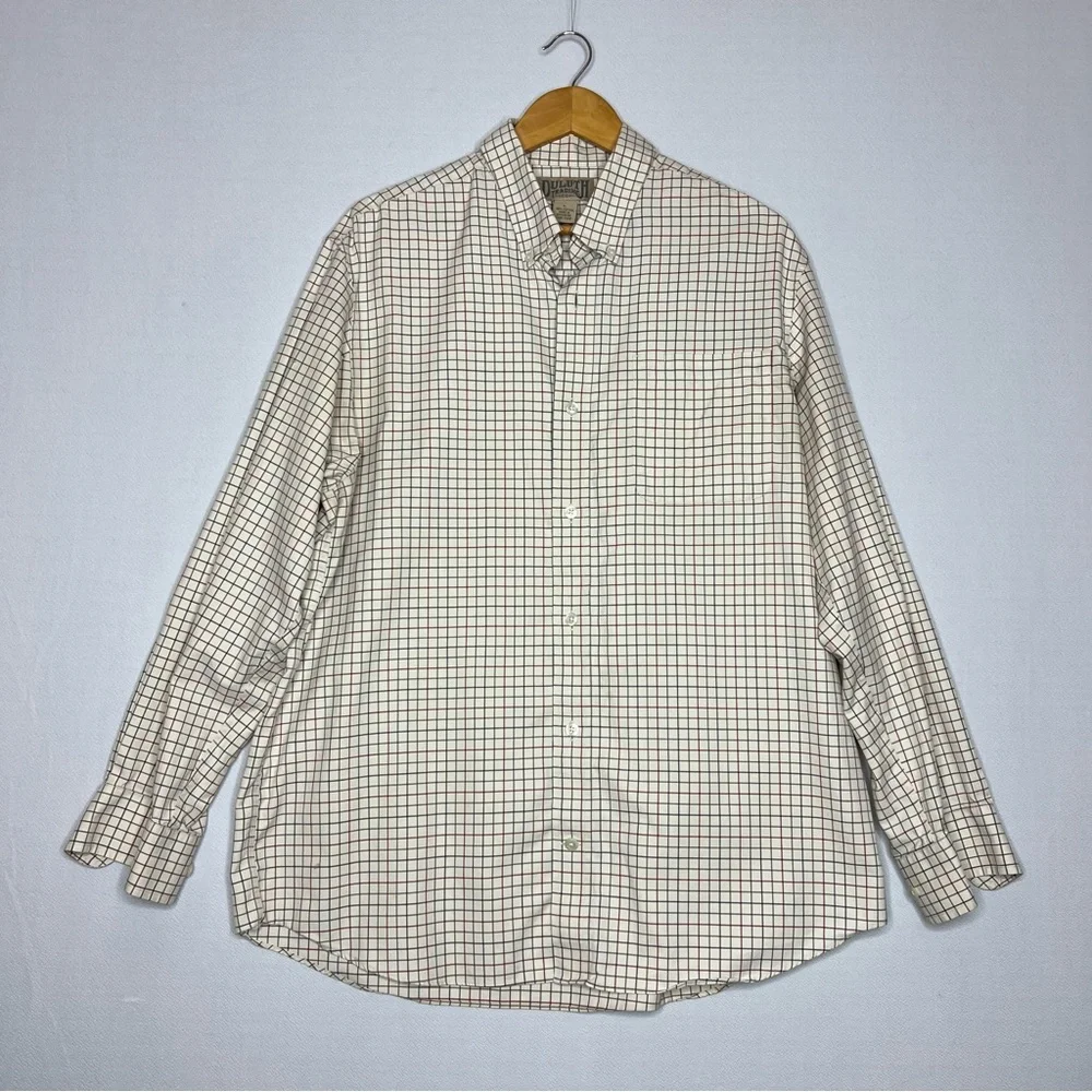Duluth Trading Co Plaid Long Sleeve Button Down Mens Shirt Size L - Picture 2 of 8